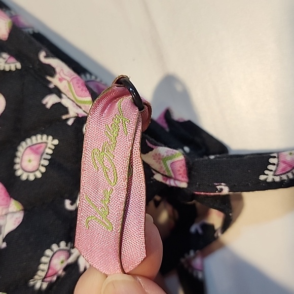 Vera Bradley Pink Elephant Medium Bow Cosmetic Bag - Picture 3 of 9